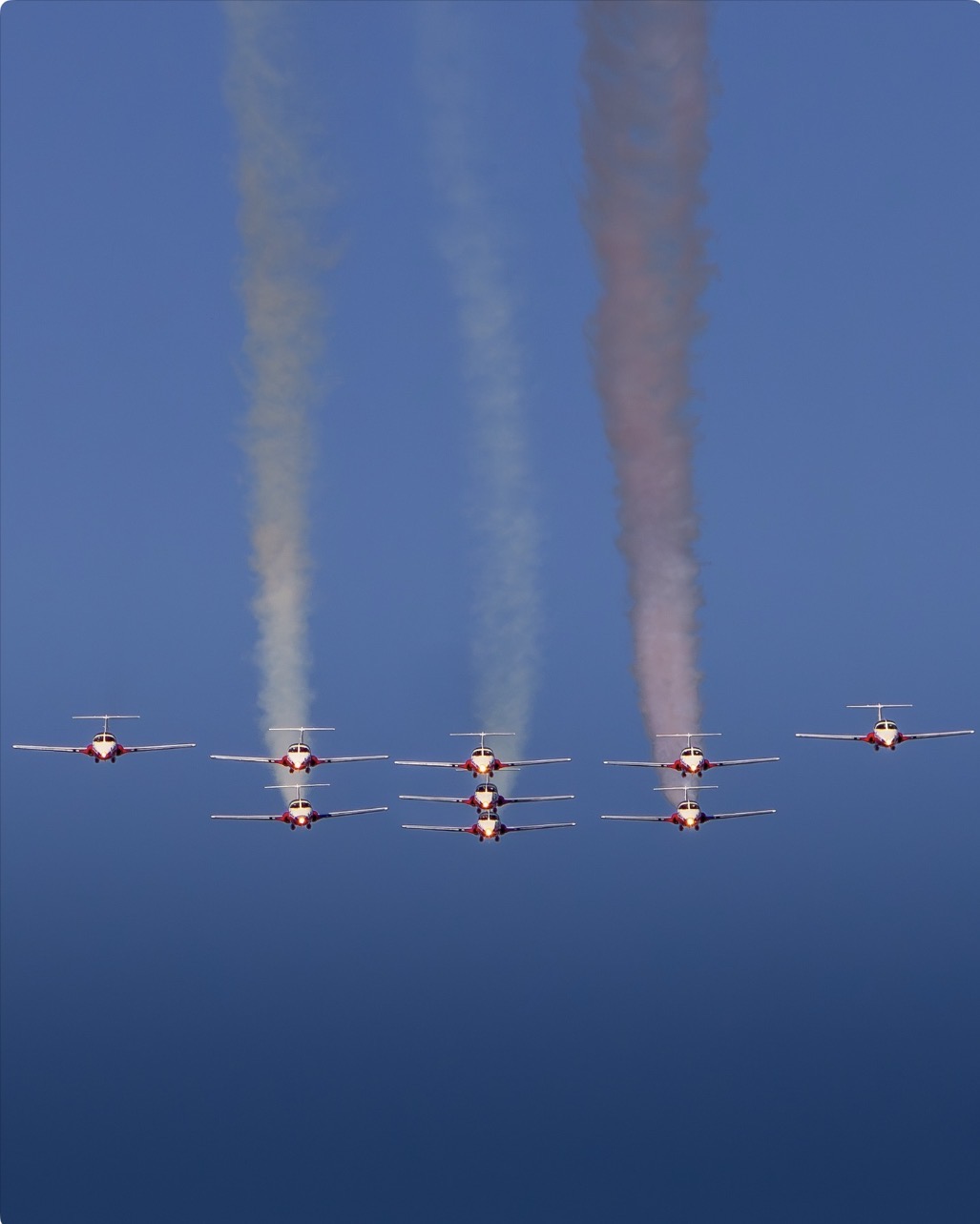 Formation flying at air show