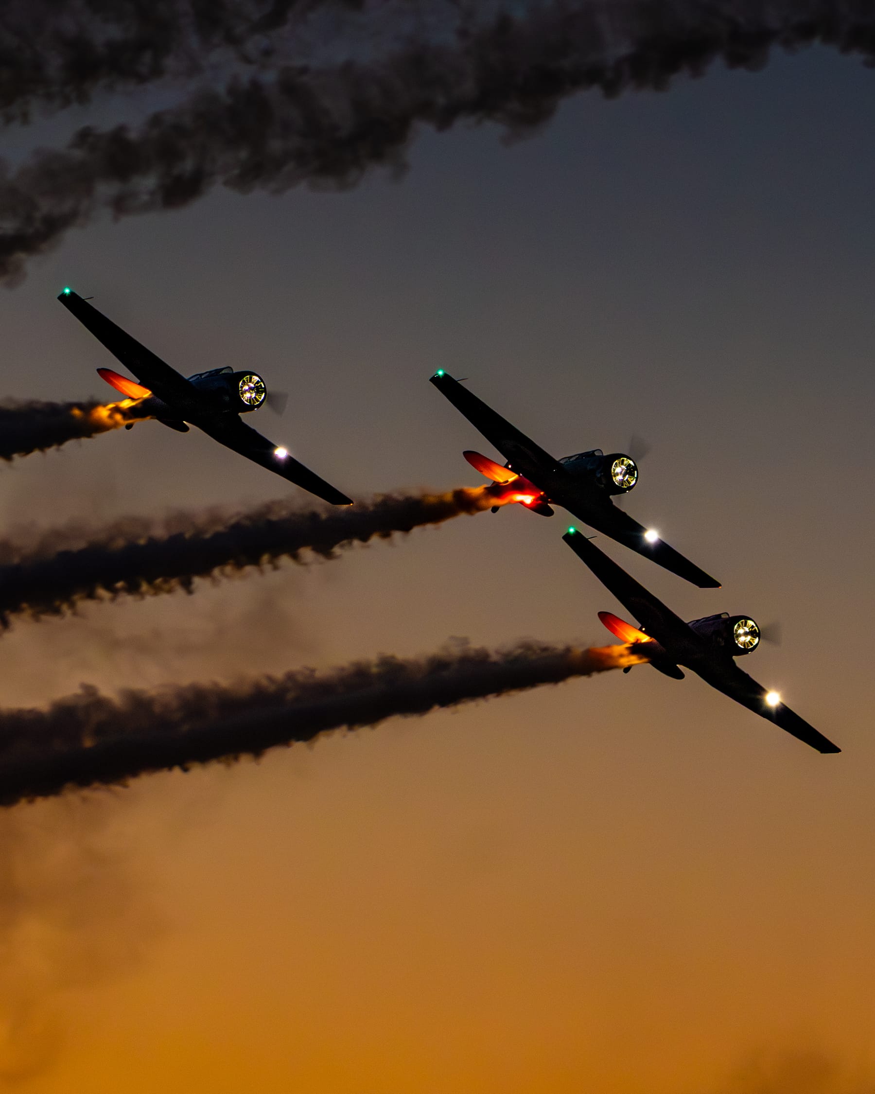 Aircraft low pass at air show