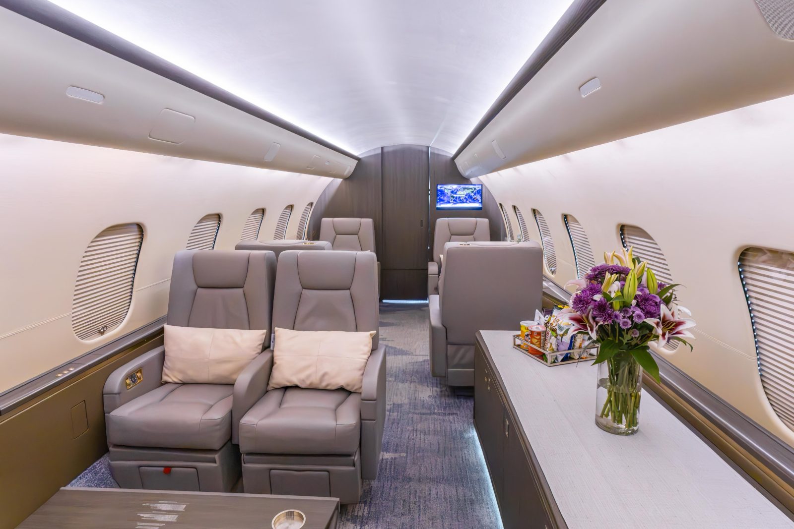 Edited Global 5000 cabin interior